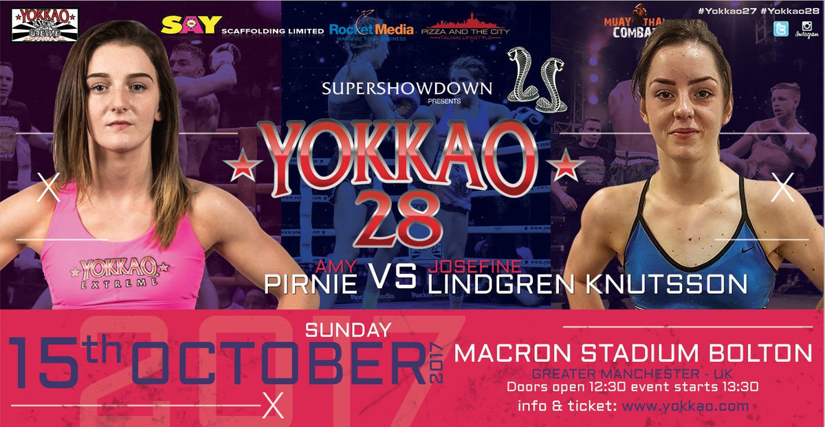 Amy Pirnie faces Josefine “Little Thunder” Lindgren Knutsson at YOKKAO 28!-Yokkao Thailand Store