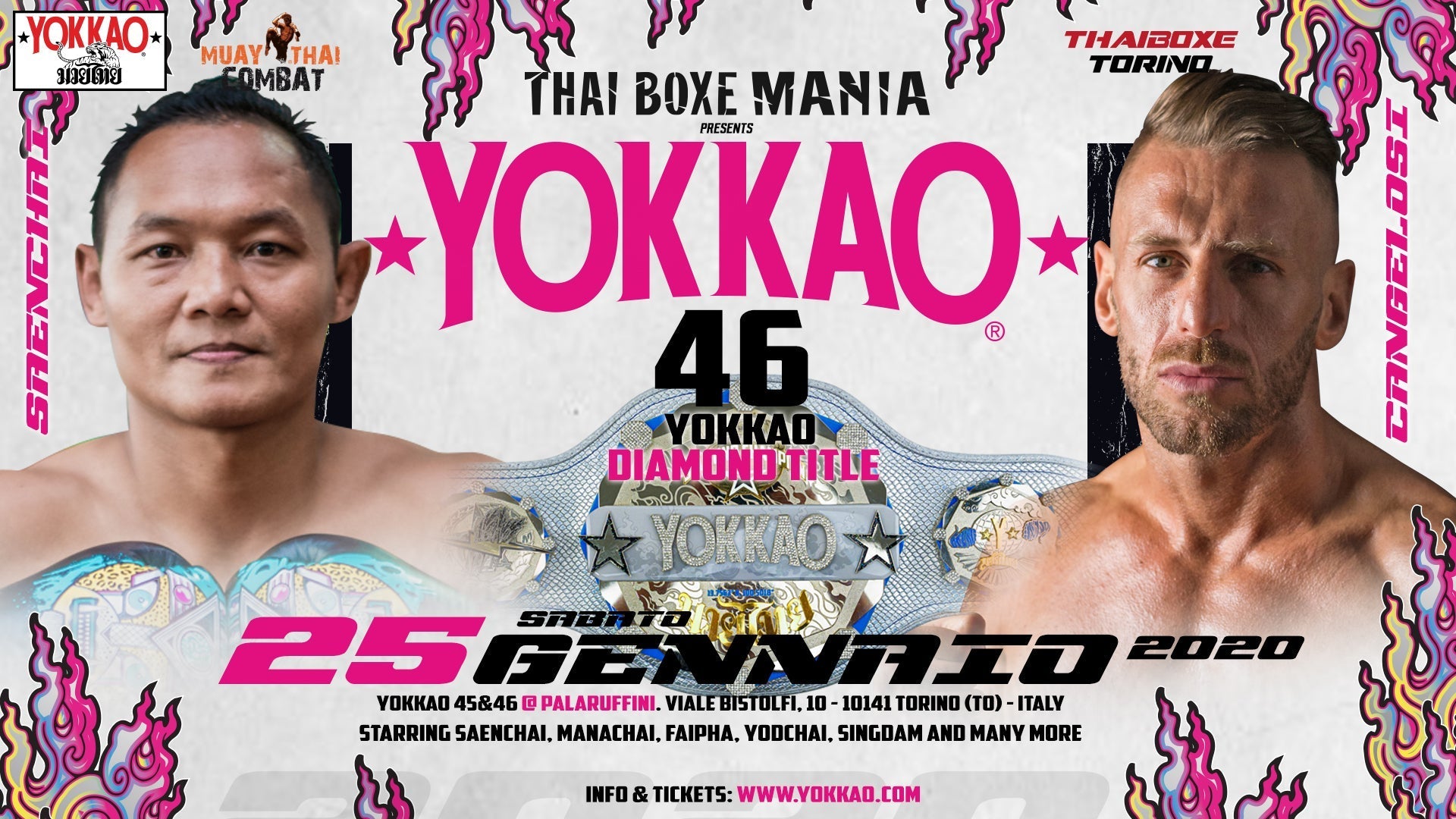 BREAKING: Saenchai vs Cangelosi for YOKKAO Diamond Belt-Yokkao Thailand Store