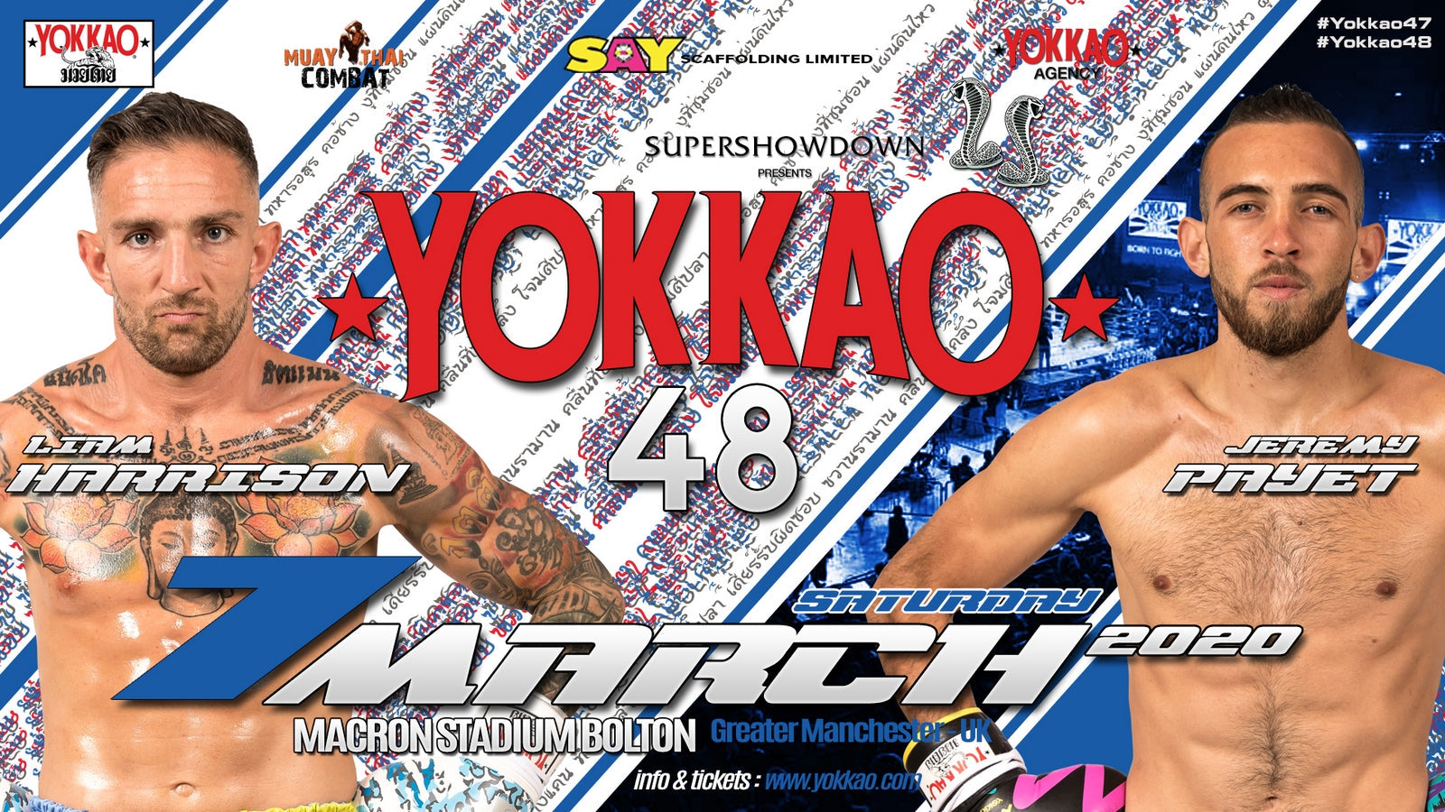 LIAM HARRISON VS JEREMY PAYET TO HEADLINE YOKKAO 48