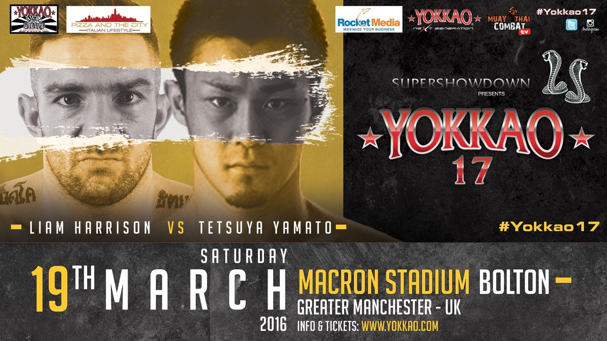 Headlining YOKKAO 17 Liam Harrison vs Tetsuya Yamato!-Yokkao Thailand Store