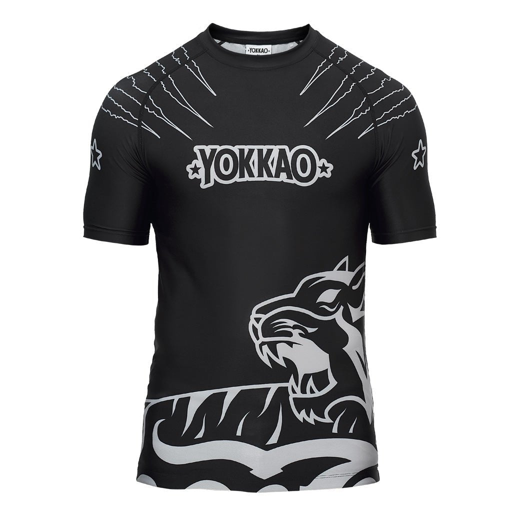 Original Compression Rashguard Short Sleeve Shirts-t-shirt-mma-S-Black-YOKKAO