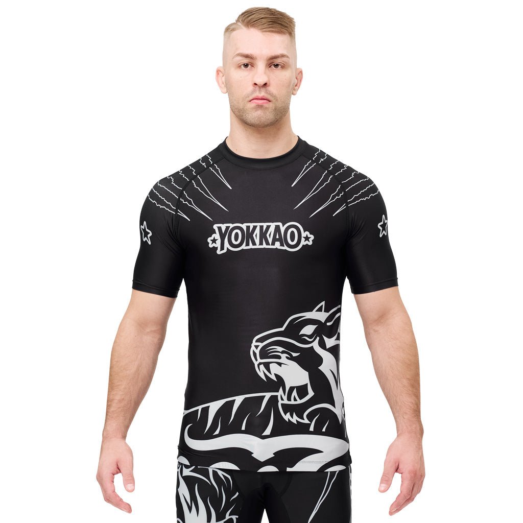 Original Compression Rashguard Short Sleeve Shirts-t-shirt-mma-S-Black-YOKKAO