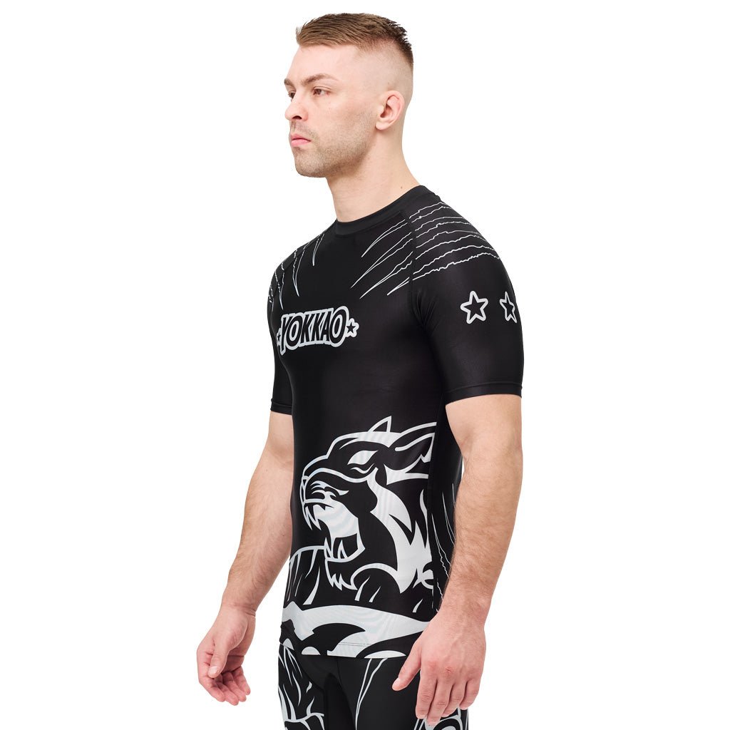 Original Compression Rashguard Short Sleeve Shirts-t-shirt-mma-S-Black-YOKKAO
