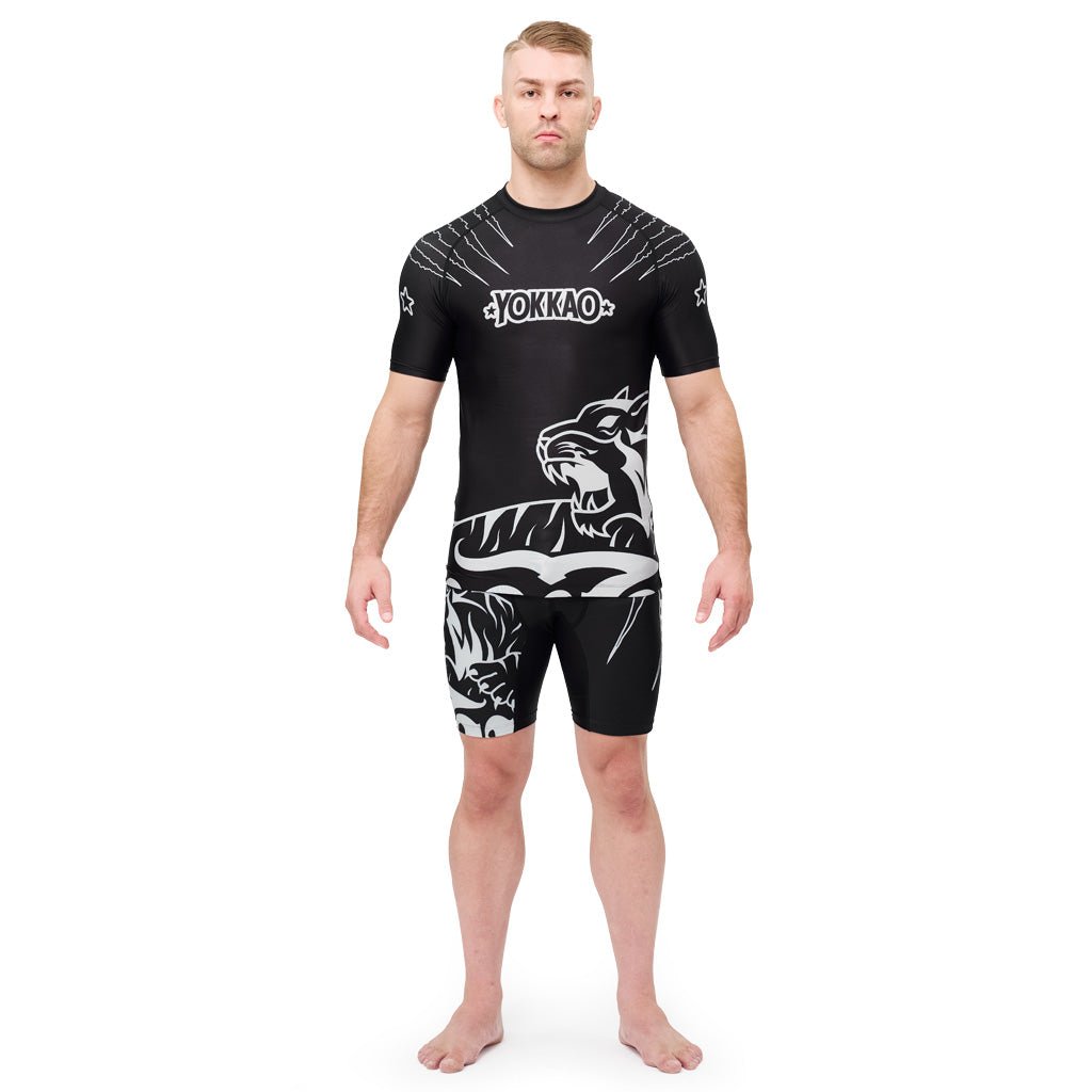 Original Compression Rashguard Short Sleeve Shirts-t-shirt-mma-S-Black-YOKKAO