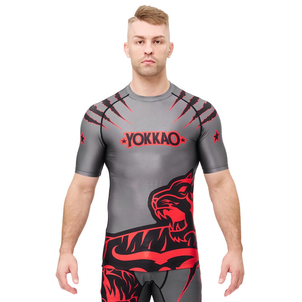 Original Compression Rashguard Short Sleeve Shirts-t-shirt-mma-S-Black-YOKKAO
