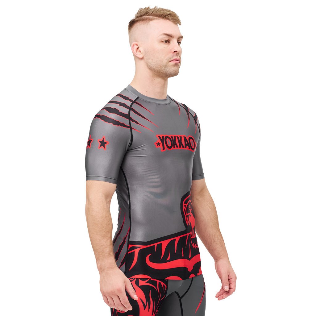 Original Compression Rashguard Short Sleeve Shirts-t-shirt-mma-S-Black-YOKKAO