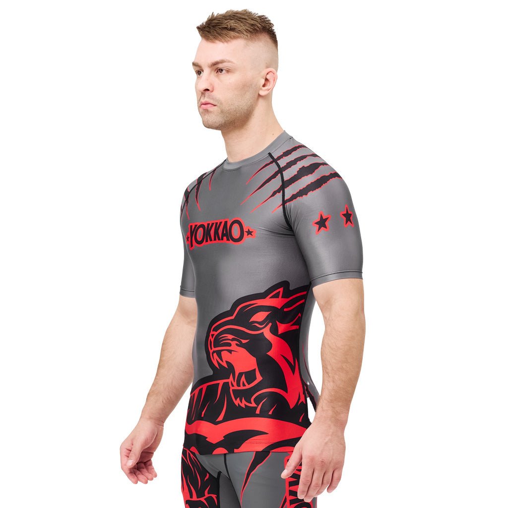 Original Compression Rashguard Short Sleeve Shirts-t-shirt-mma-S-Black-YOKKAO