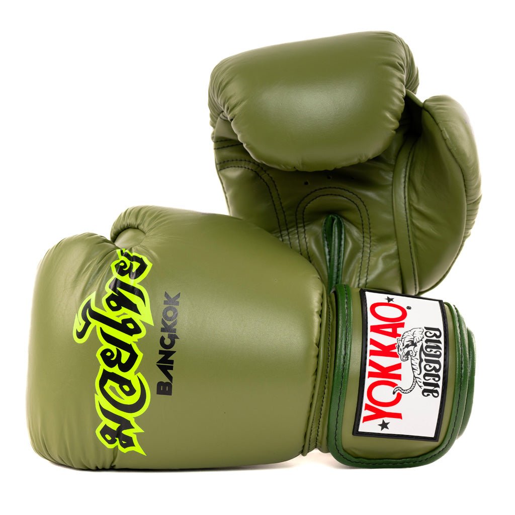 Late Show Boxing Gloves-gloves-d-8oz-Olive-YOKKAO