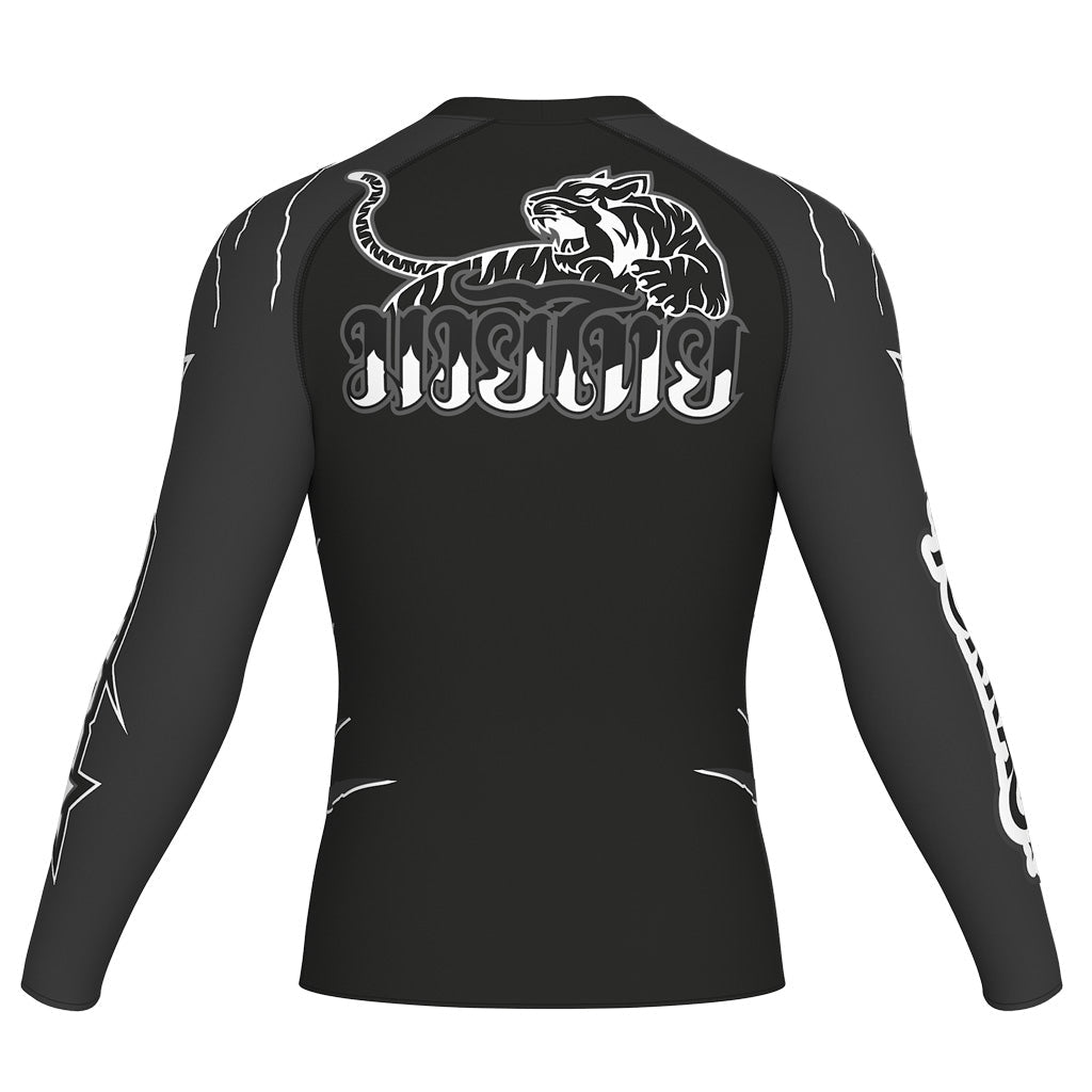 Scratch Compression Rashguard Long Sleeve Shirts-t-shirt-mma-S-Black-YOKKAO