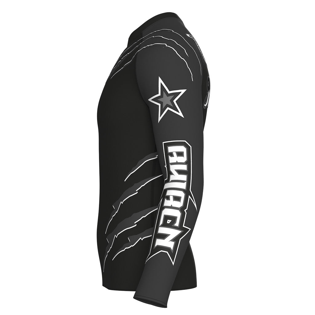 Scratch Compression Rashguard Long Sleeve Shirts-t-shirt-mma-S-Black-YOKKAO