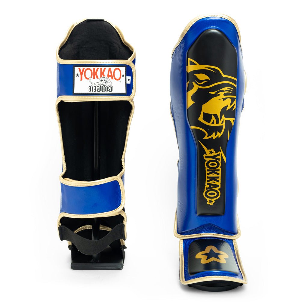 Original Shin Guards Gold-shin-m-S-Electric Blue-YOKKAO
