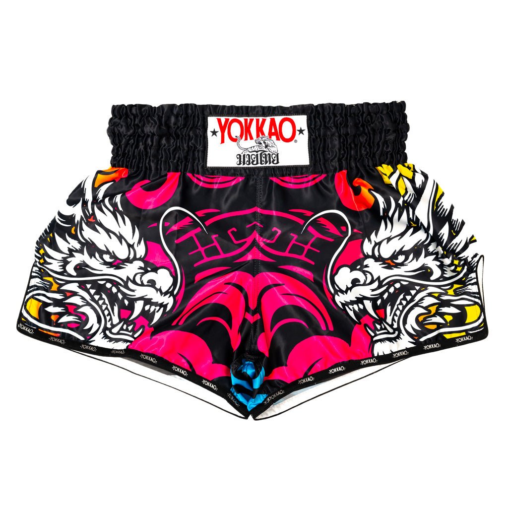 Dragon Muay Thai Shorts-shorts-carbonfit-new-XS-Pink/Blue-YOKKAO