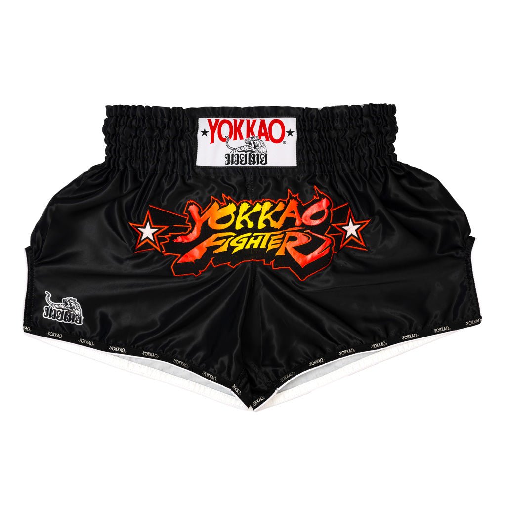 Fighter KO Muay Thai Shorts-shorts-carbonfit-new-XS-Black-YOKKAO