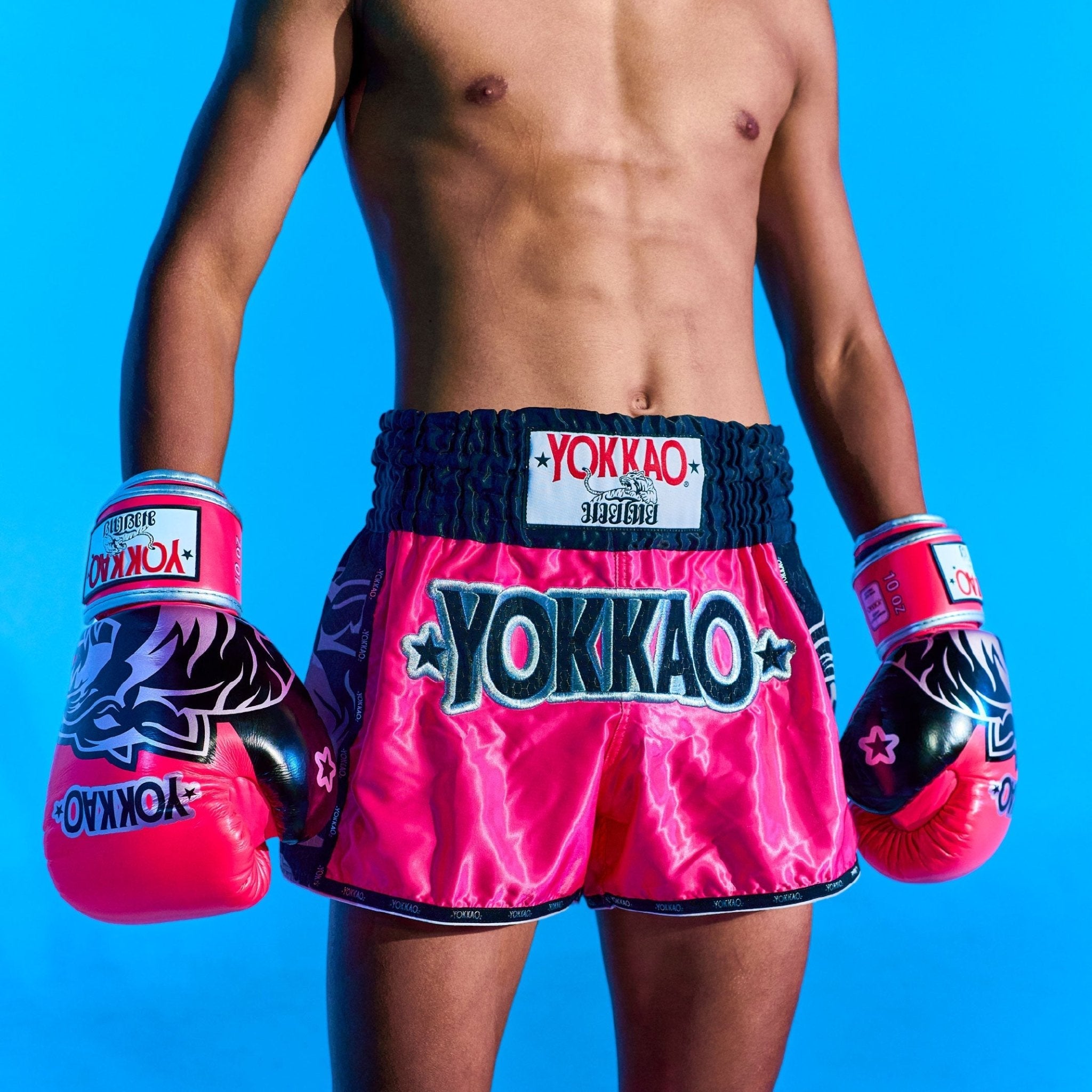 Original Muay Thai Shorts Silver-shorts-carbonfit-new-XS-Black-YOKKAO