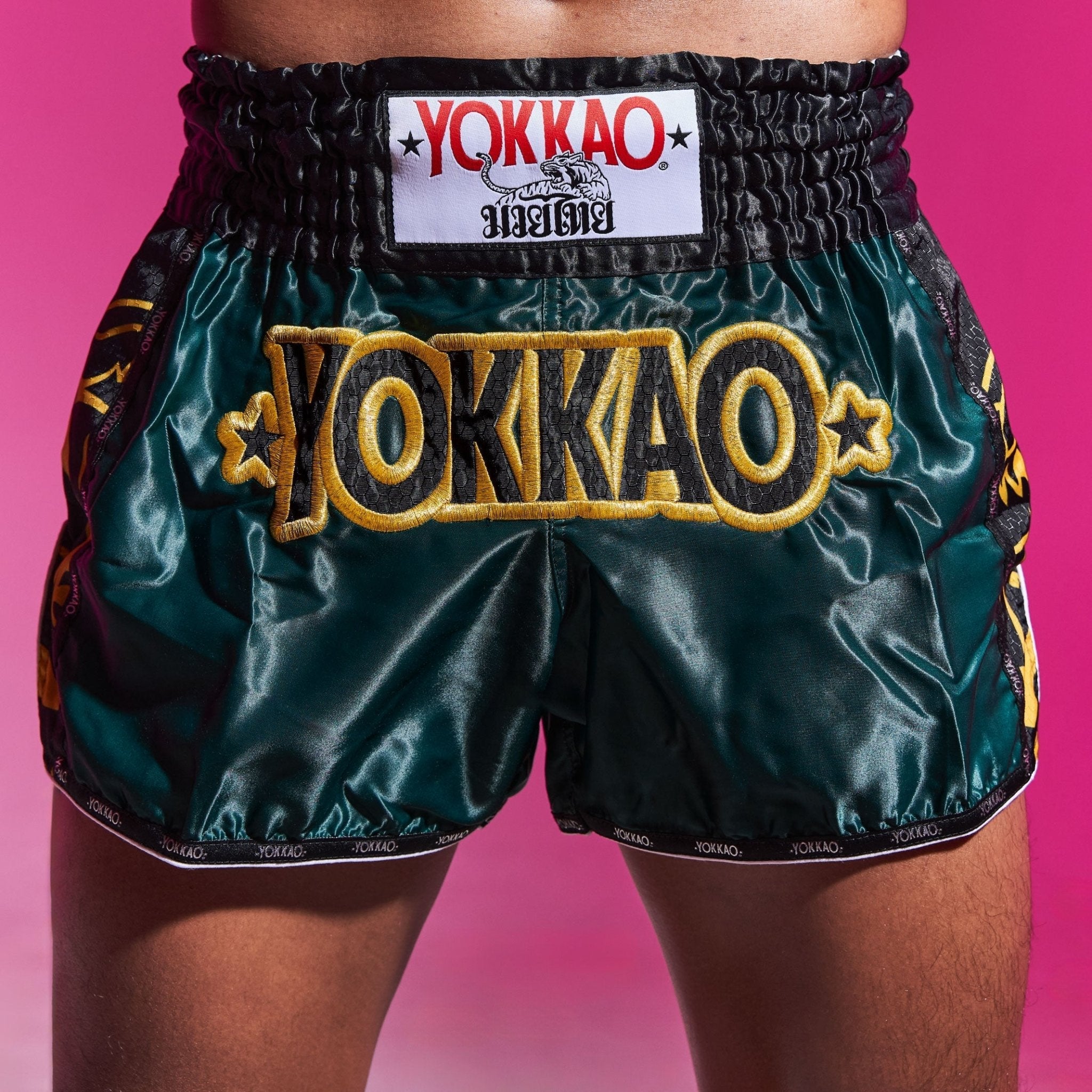Original Muay Thai Shorts Silver-shorts-carbonfit-new-XS-Black-YOKKAO
