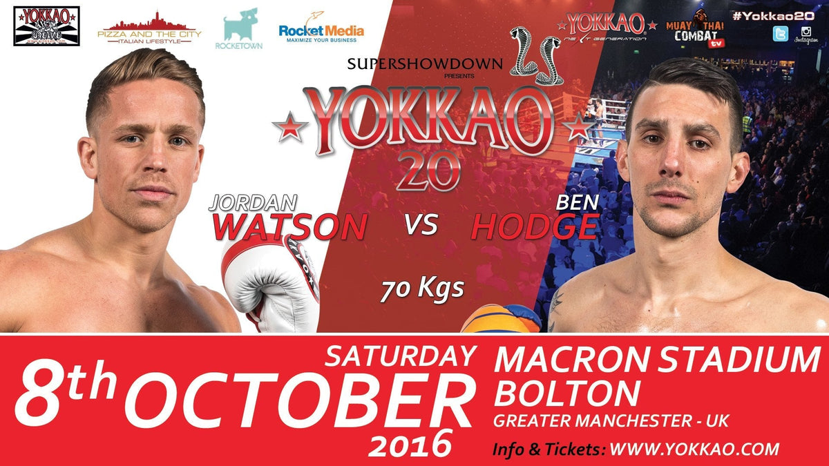 Jordan Watson to fight Ben Hodge at YOKKAO 20!-Yokkao Thailand Store