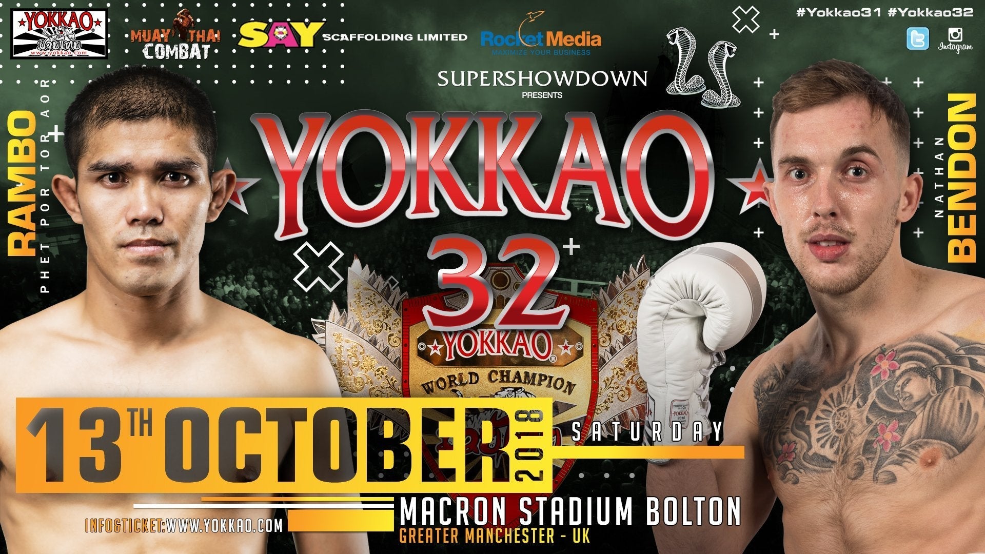 Nathan Bendon Replaces Liam Harrison for YOKKAO 32-Yokkao Thailand Store