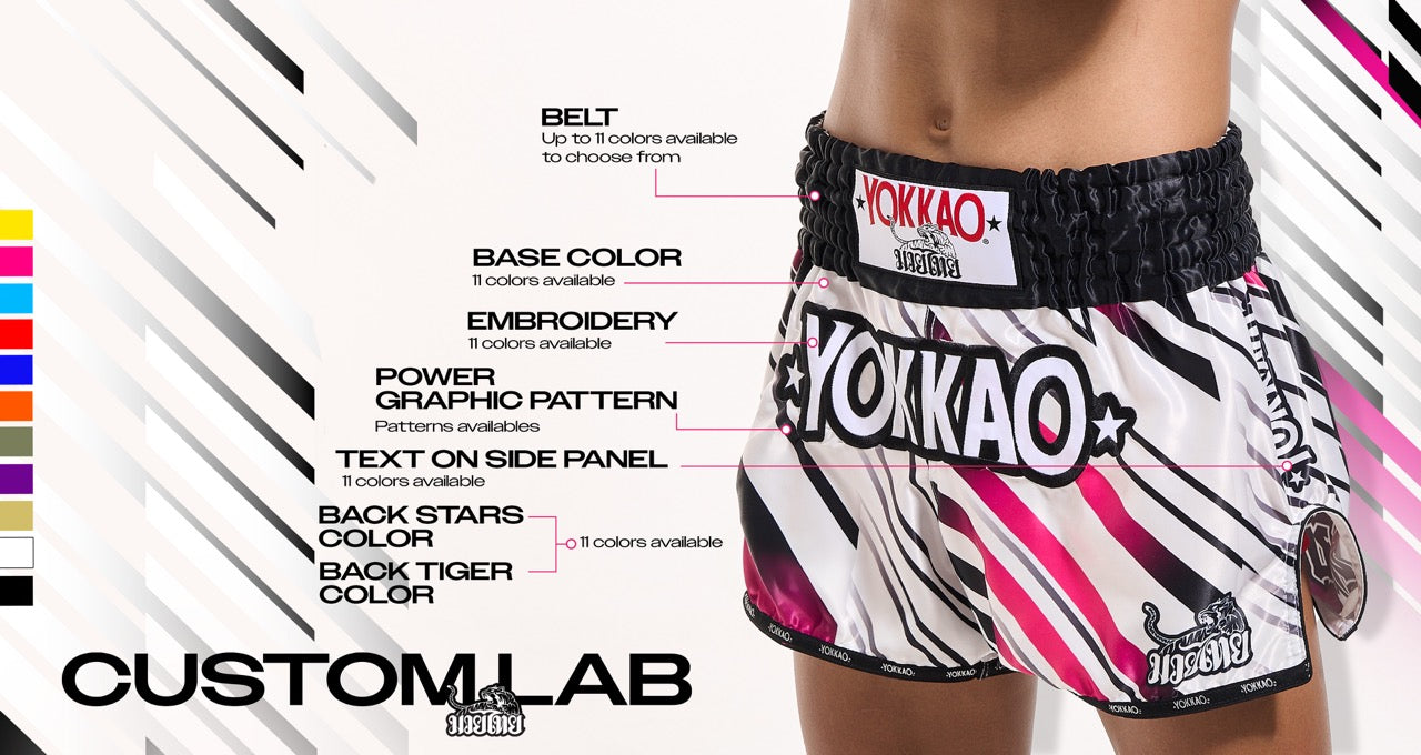 YOKKAO Power Custom Shorts – Design Your Own Muay Thai Shorts from Thailand-Yokkao Thailand Store