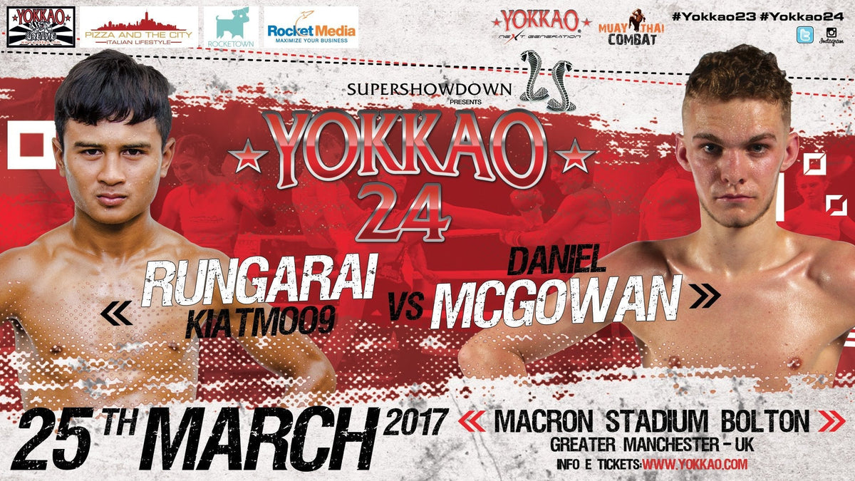 Rajadamnern Champion Rungarai Kiatmoo9 vs UK's Daniel McGowan set for YOKKAO 24!-Yokkao Thailand Store