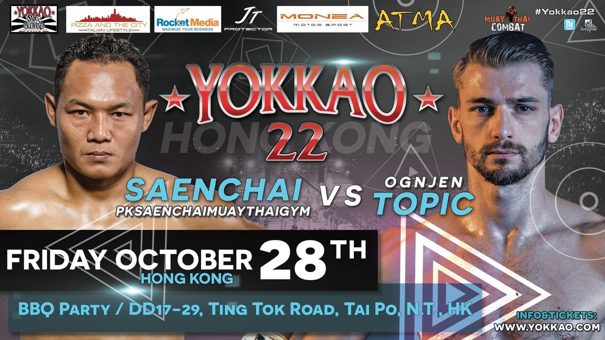 Saenchai to fight USA based Ognjen Topic at YOKKAO 22!-Yokkao Thailand Store