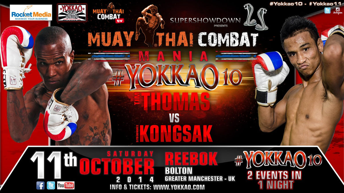 Tim Thomas replaces Liam Harrison to fight Kongsak at YOKKAO 10!-Yokkao Thailand Store