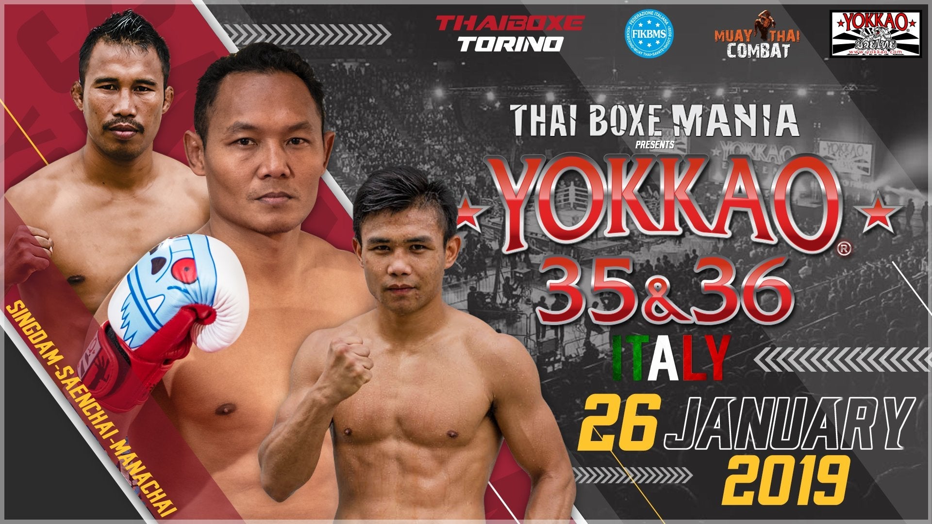 Saenchai Singdam & Manachai Set for YOKKAO 35-36 in Italy!