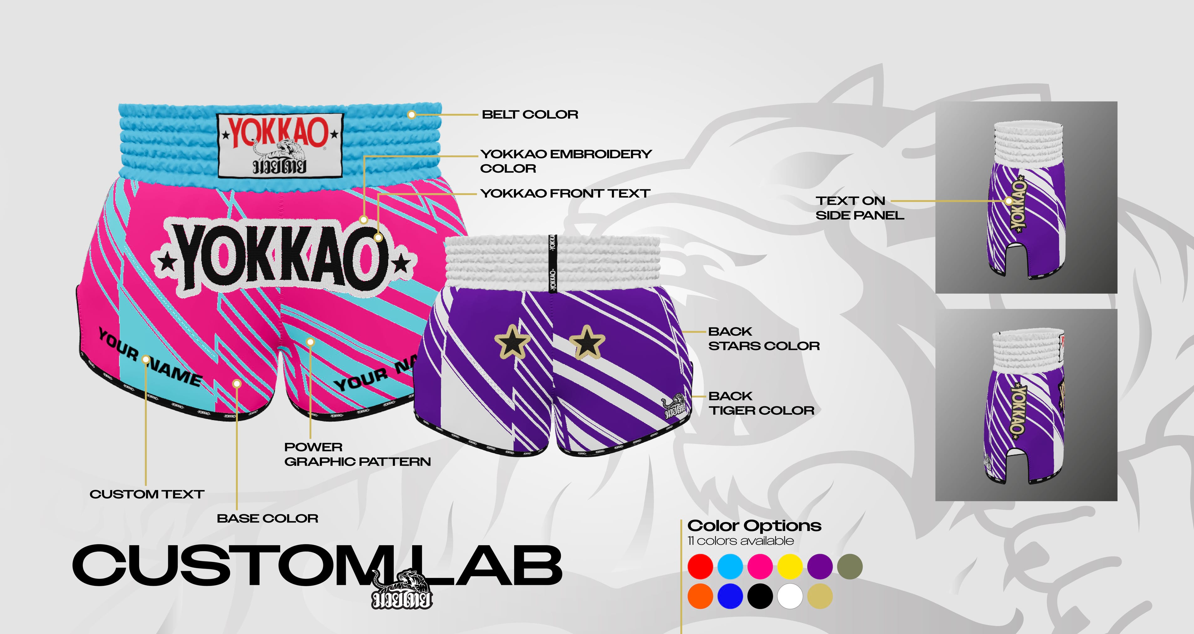 Design Your Own Muay Thai Custom Shorts: YOKKAO Power Series Now in the Custom Lab-Yokkao Thailand Store