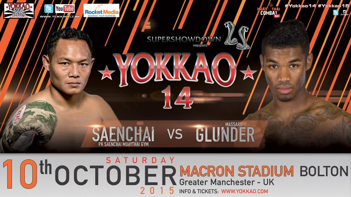 Wootton Injured: Saenchai vs Massaro Glunder at YOKKAO 14!-Yokkao Thailand Store