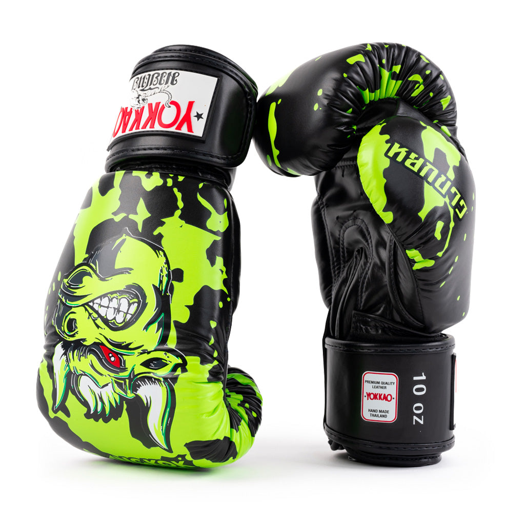 YOKKAO Muay Thai leather boxing gloves 14 oz Mayan popular Tribal New Adult