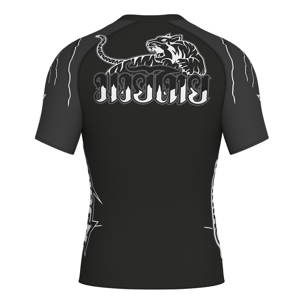 Scratch Compression Rashguard Short Sleeve Shirts