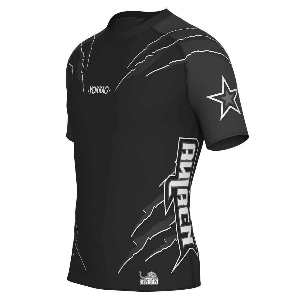 Scratch Compression Rashguard Short Sleeve Shirts