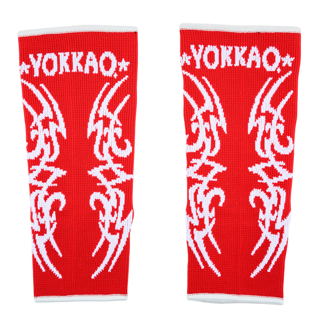 YOKKAO Tribal Muay Thai Ankle Guards Red