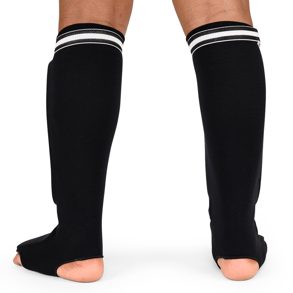 Kids Cotton Shin Guards Black